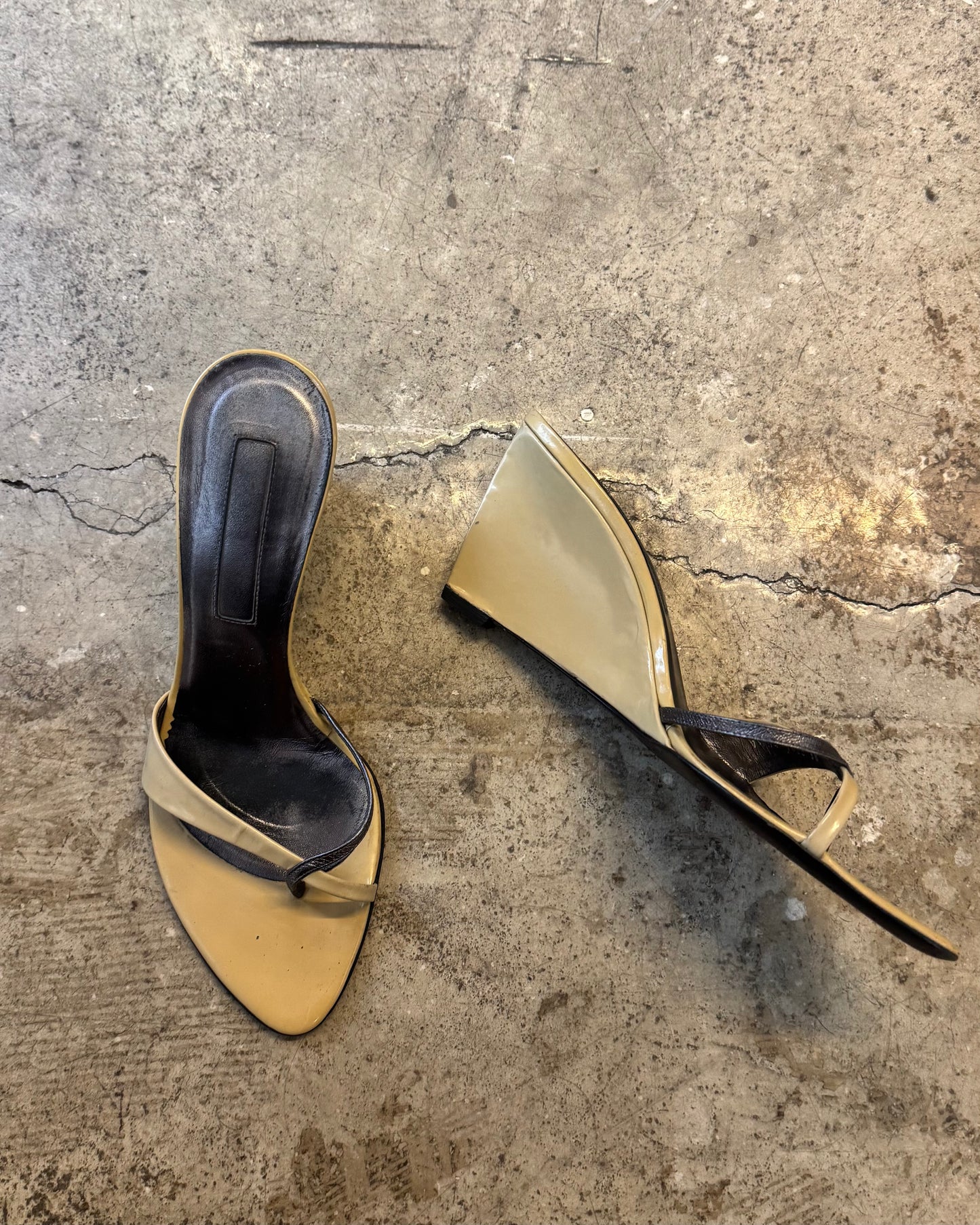 SERGIO ROSSI WEDGE SANDALS